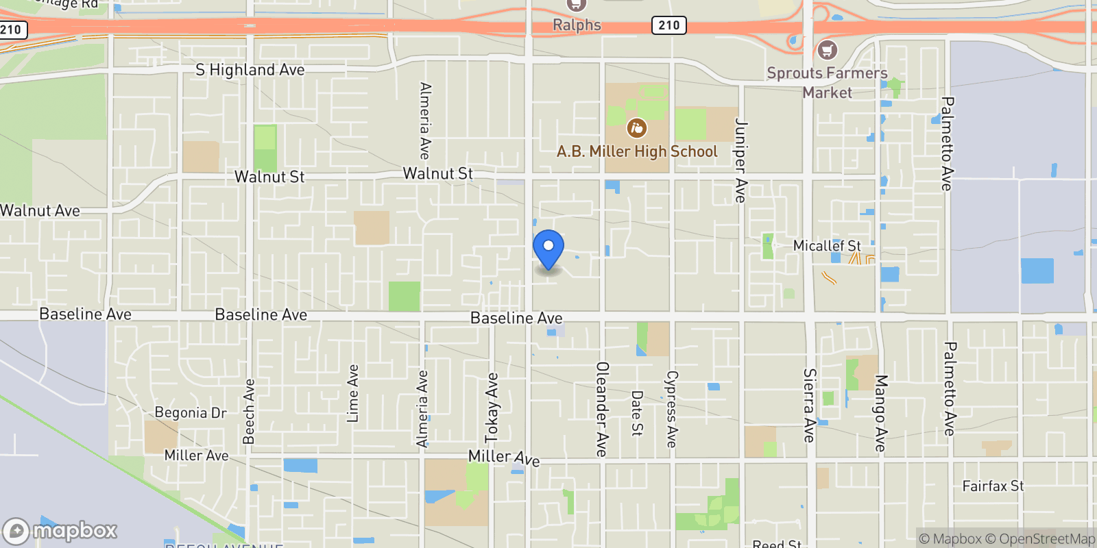 Map showing 7155 Citrus Avenue # 381 , Fontana, CA 92336, Fontana, California, United States.