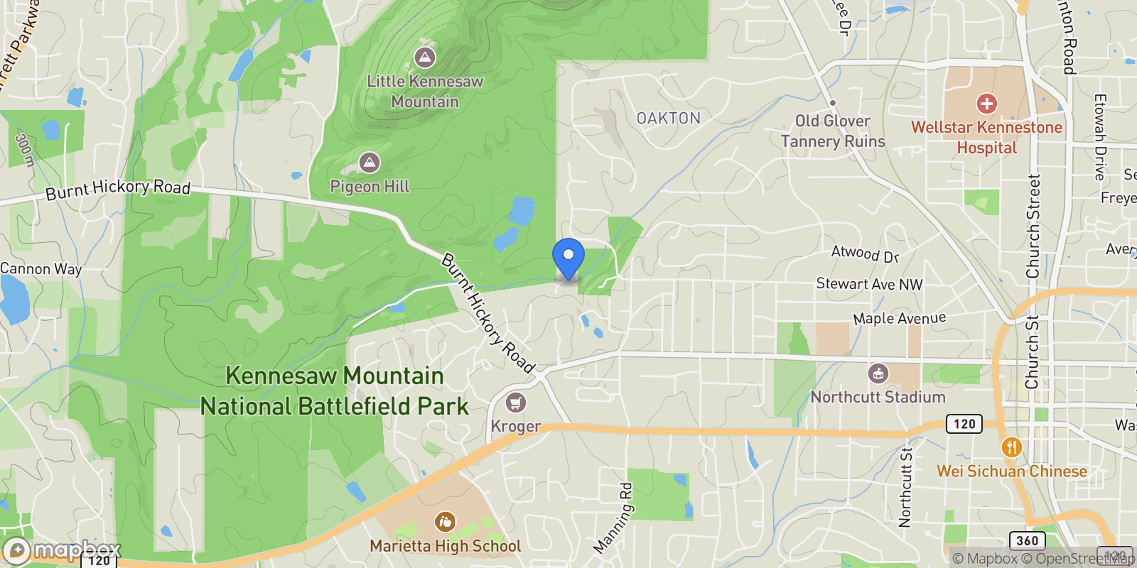 Map showing 306 Anders Path, Marietta, GA 30064, Marietta, Georgia, United States.