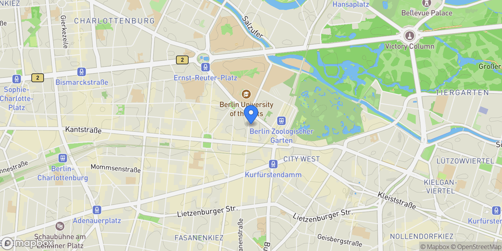 Map showing Berlin, Berlin, Germany.