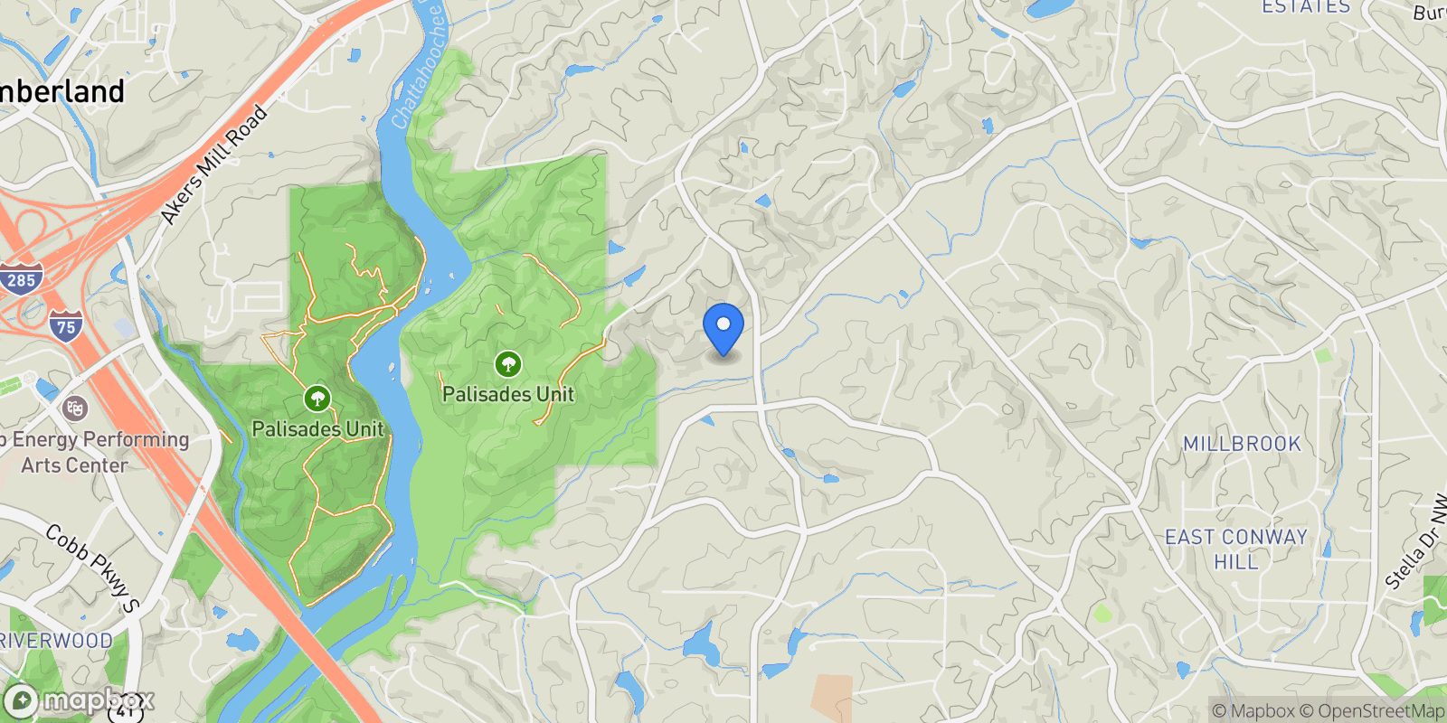 Map showing 4824 Northside Drive, Atlanta, GA 30327, Atlanta, Georgia, United States.