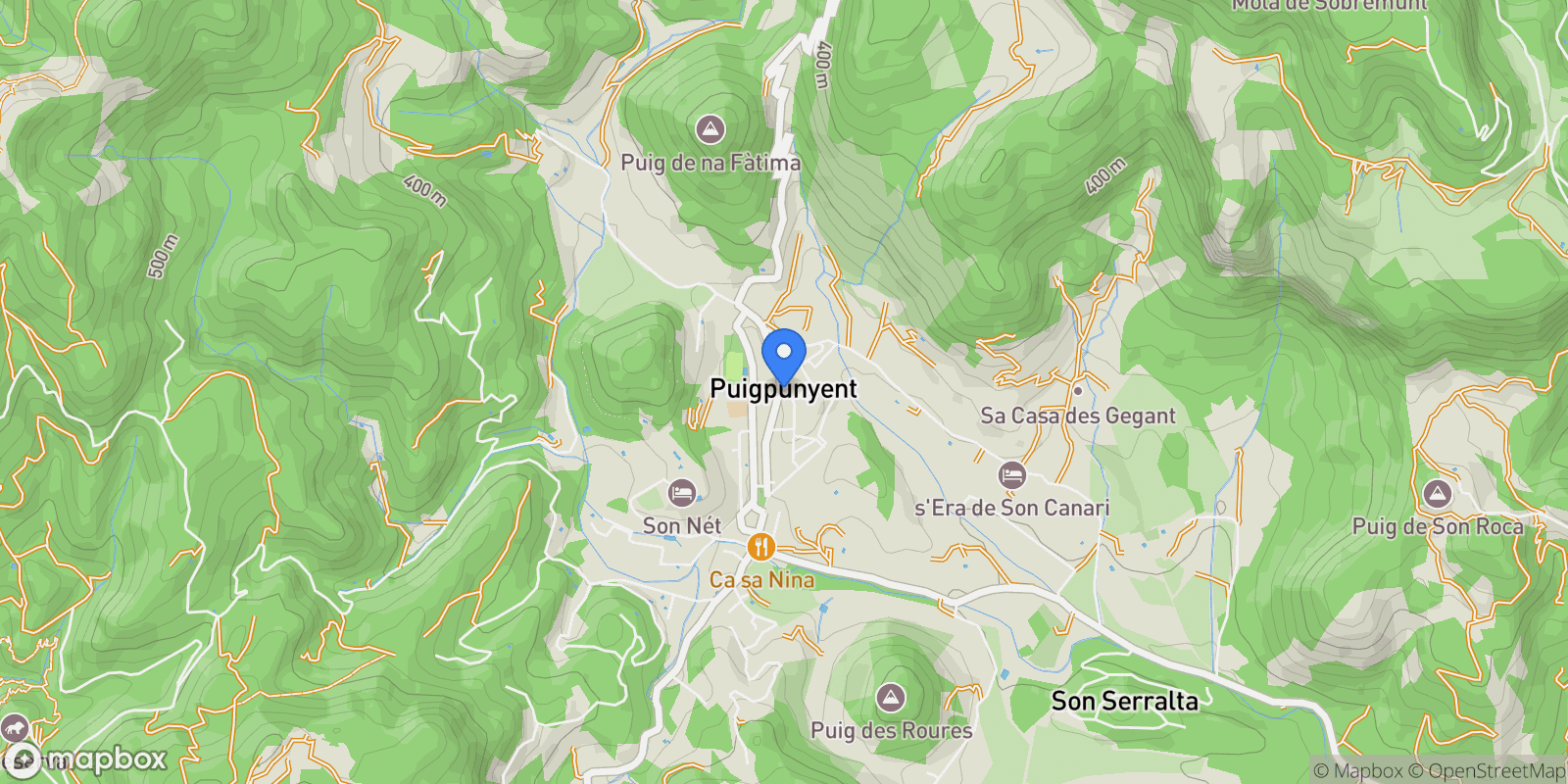 Map showing 07194 Puigpunyent, Balearic Islands, Spain, Puigpunyent, Balearic Islands, Spain.