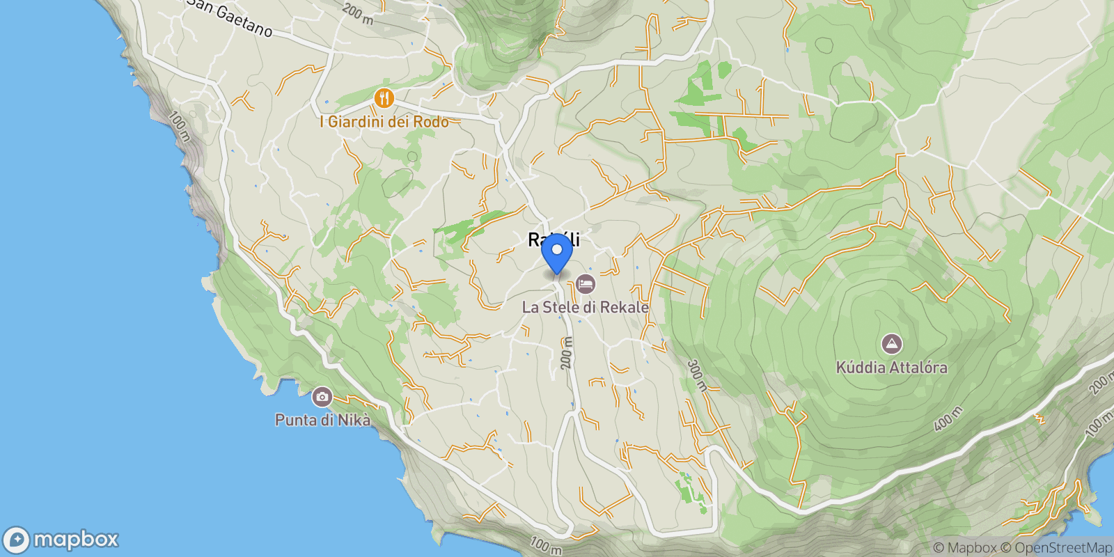 Map showing 91017 Rekhale TP, Italy, Rekhale, Sicily, Italy.