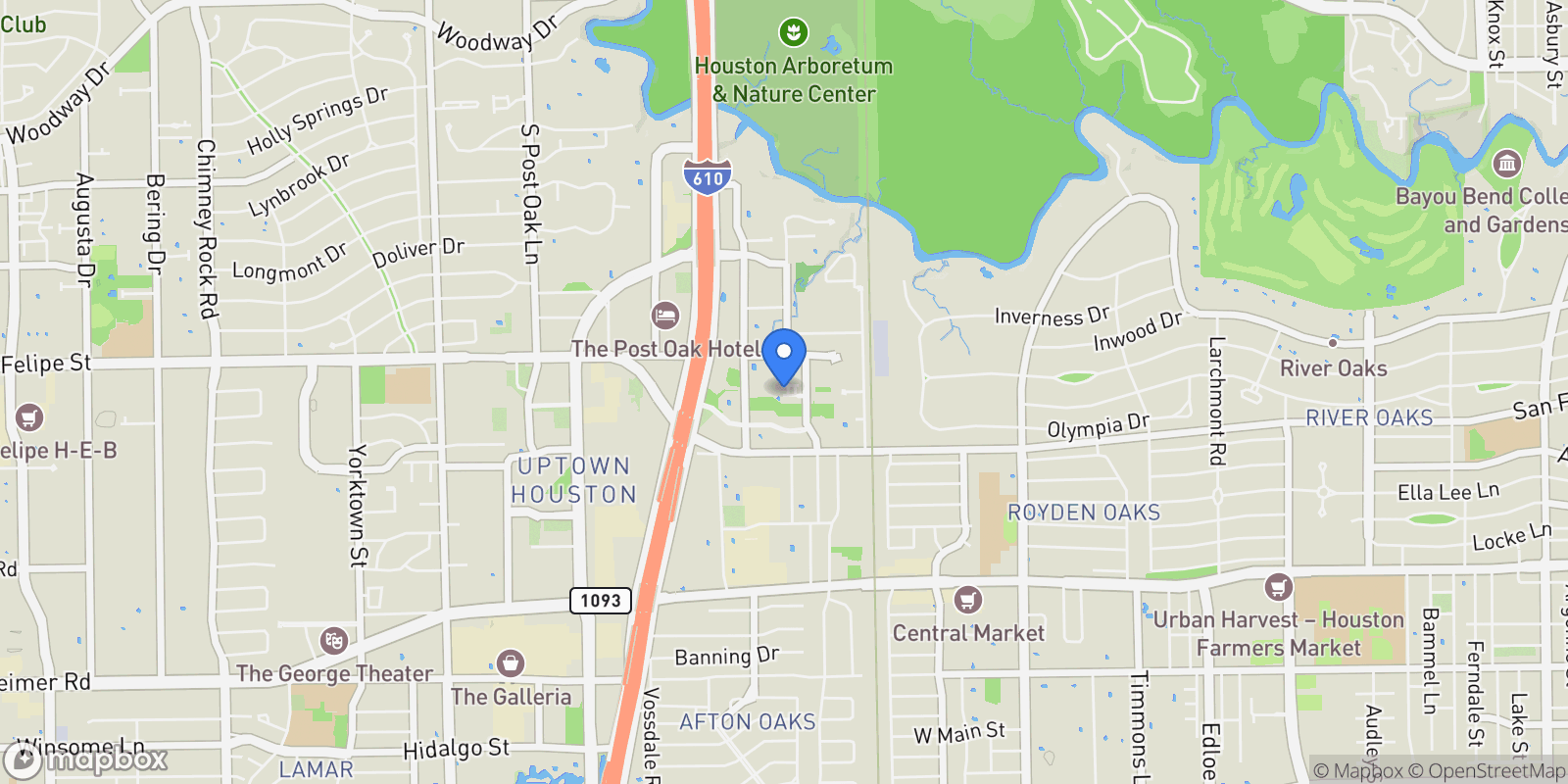 Map showing 20 Eaton Square, Houston, Texas, United States.
