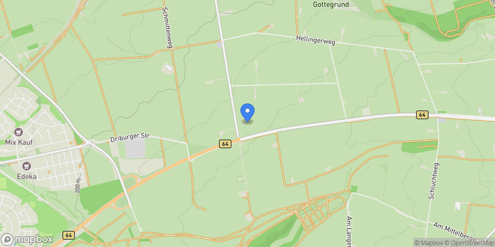 Map showing Paderborn, North Rhine-Westphalia, Germany.
