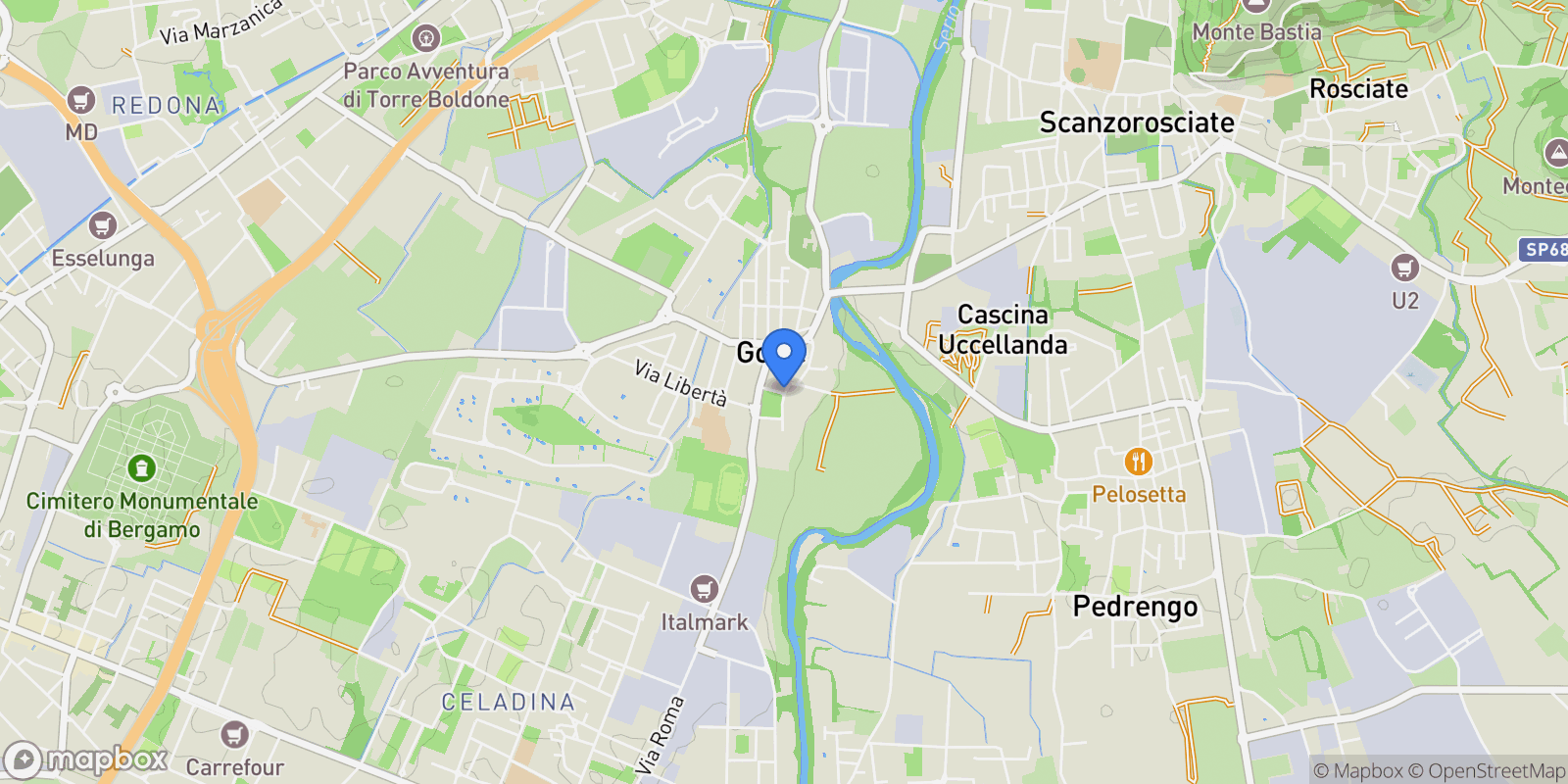 Map showing Via Cesare Battisti, 1, 24020 Gorle BG, Italy, Gorle, Lombardy, Italy.