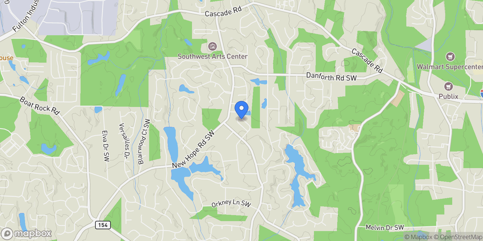 Map showing 4435 Heatherwood Drive, Atlanta, GA 30331, Atlanta, Georgia, United States.
