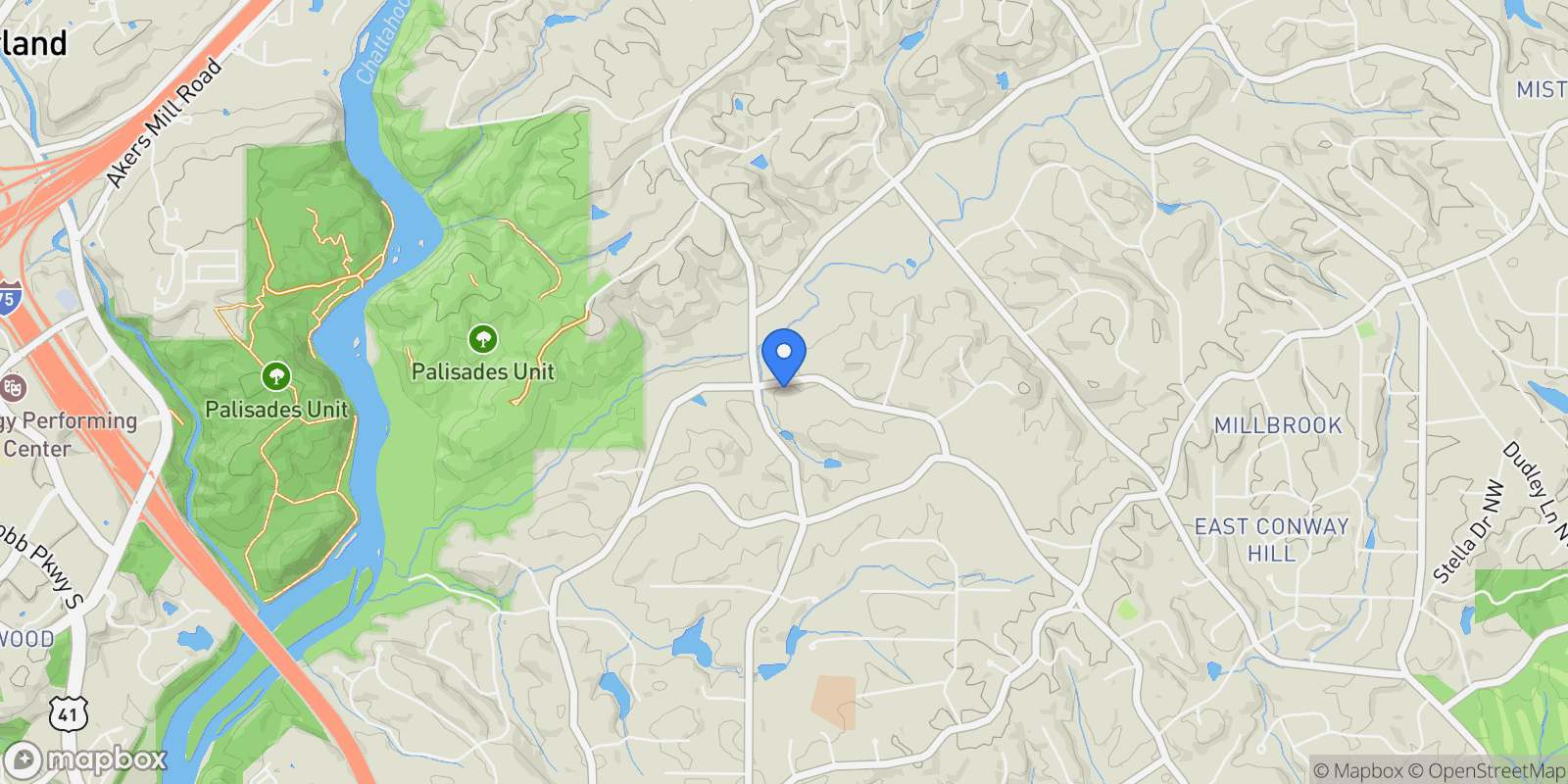Map showing 4787 Northside Drive, Atlanta, GA 30327, Atlanta, Georgia, United States.