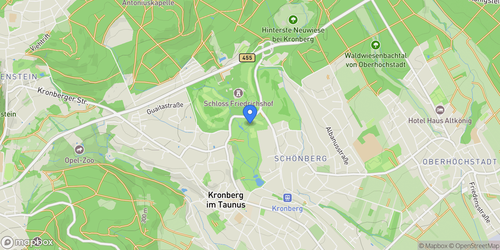 Map showing Kronberg, Hessen, Germany.