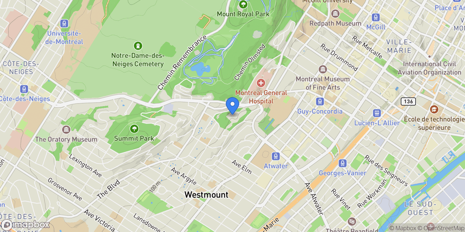 Map showing 3150 Place De Ramezay, Apt. PH-5022, Montreal, QC H3Y0A3, Montreal, Quebec, Canada.
