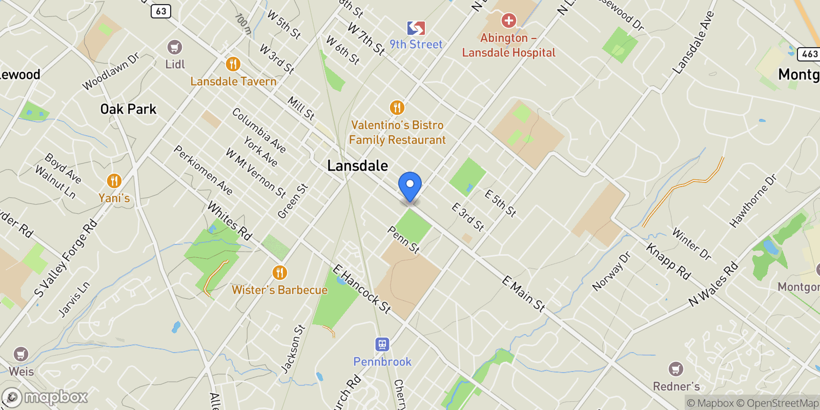 Map showing LOT 3 N LINE ST, HATFIELD, PA, 19440, USA, Lansdale, Pennsylvania, United States.