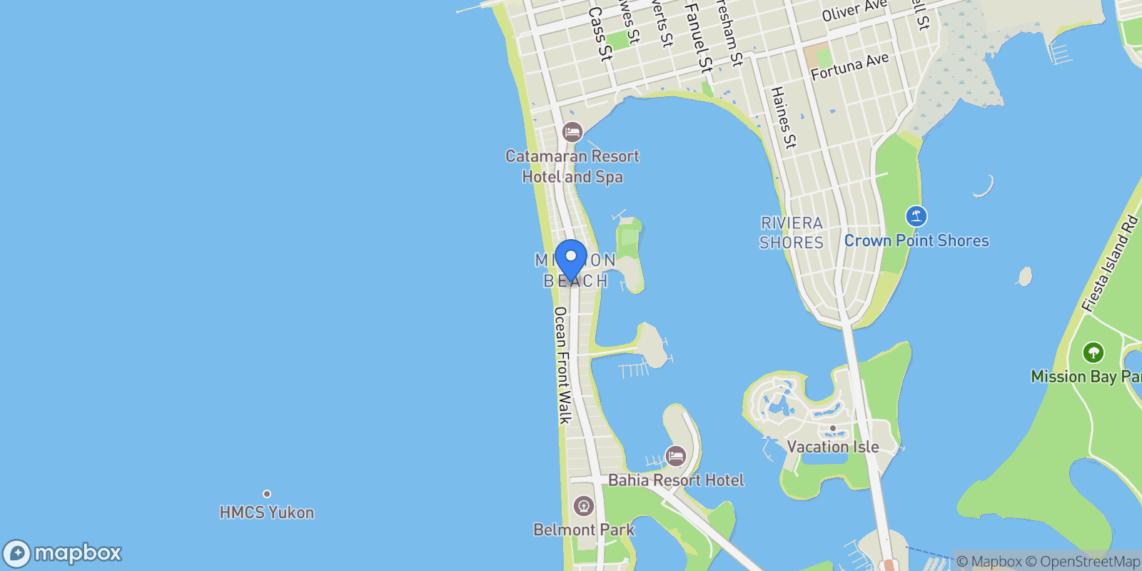 Map showing 727 Ostend Ct, San Diego, California, United States.