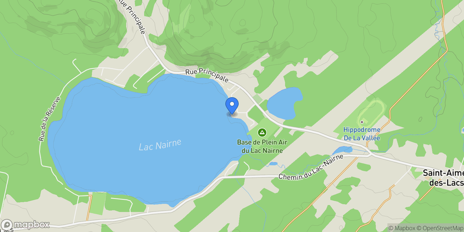 Map showing 7 Ch. Lavoie, Saint-Aimé-des-Lacs, QC G0T1S0, Saint-Aimé-des-Lacs, Quebec, Canada.