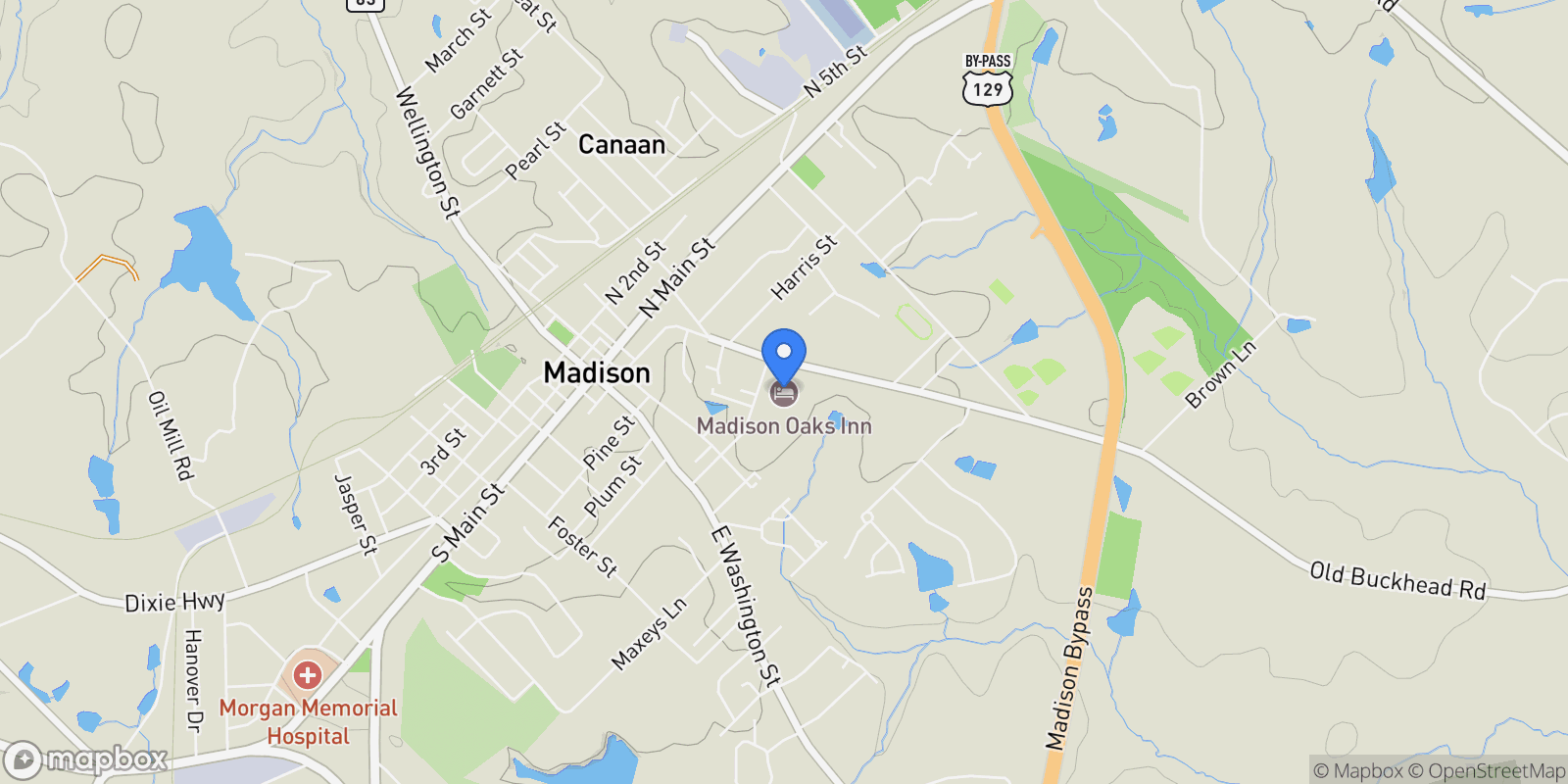 Map showing 766 East Avenue, Madison, GA 30650, Madison, Georgia, United States.