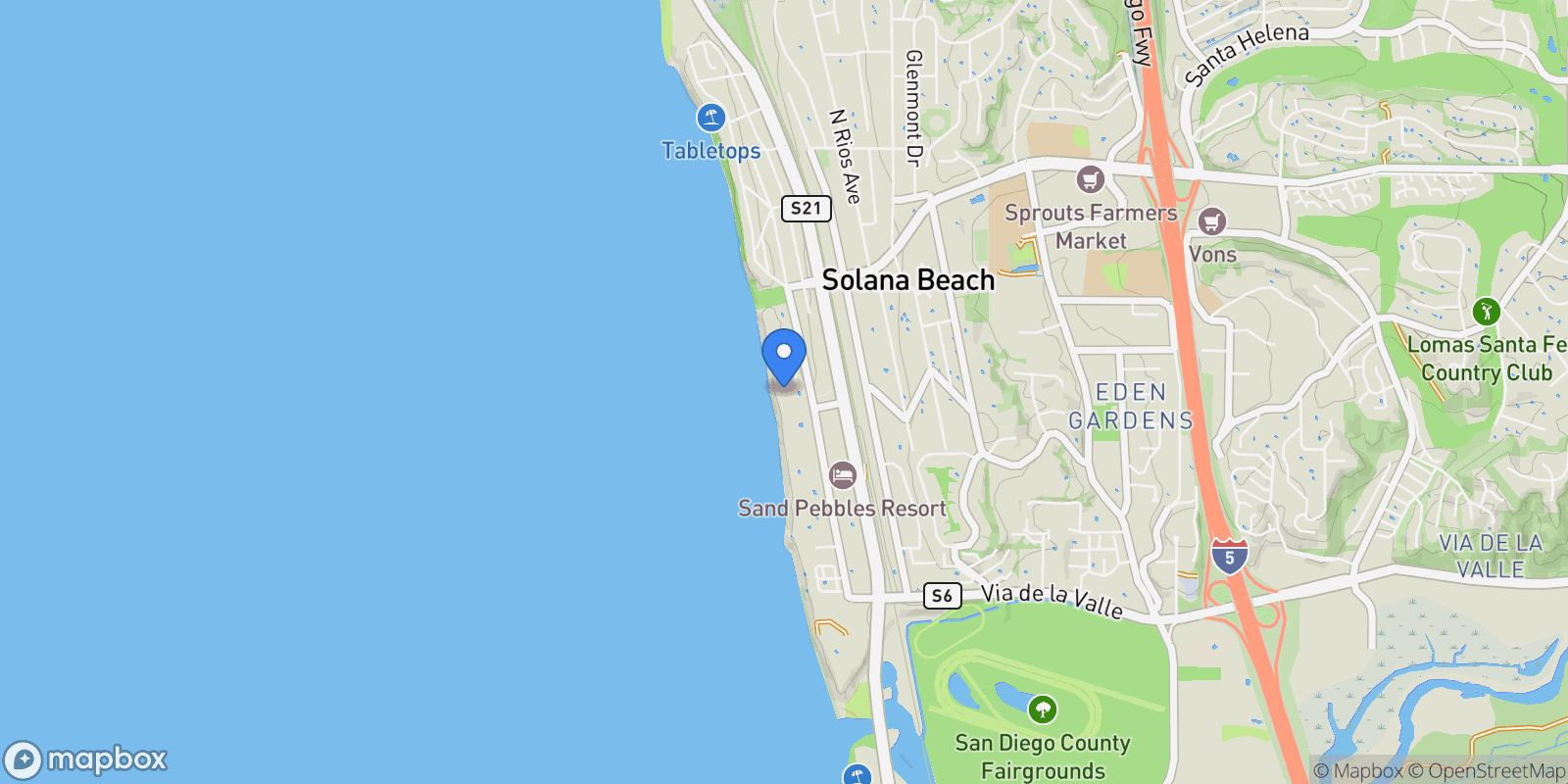 Map showing 325 S Sierra Ave 20, Solana Beach, California, United States.