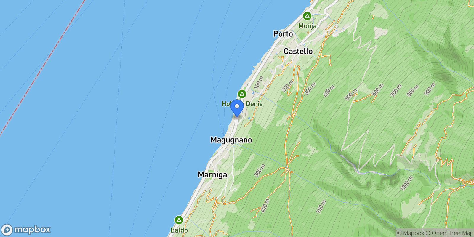 Map showing Magugnano, 37010 Brenzone sul Garda VR, Italy, Porto, Veneto, Italy.