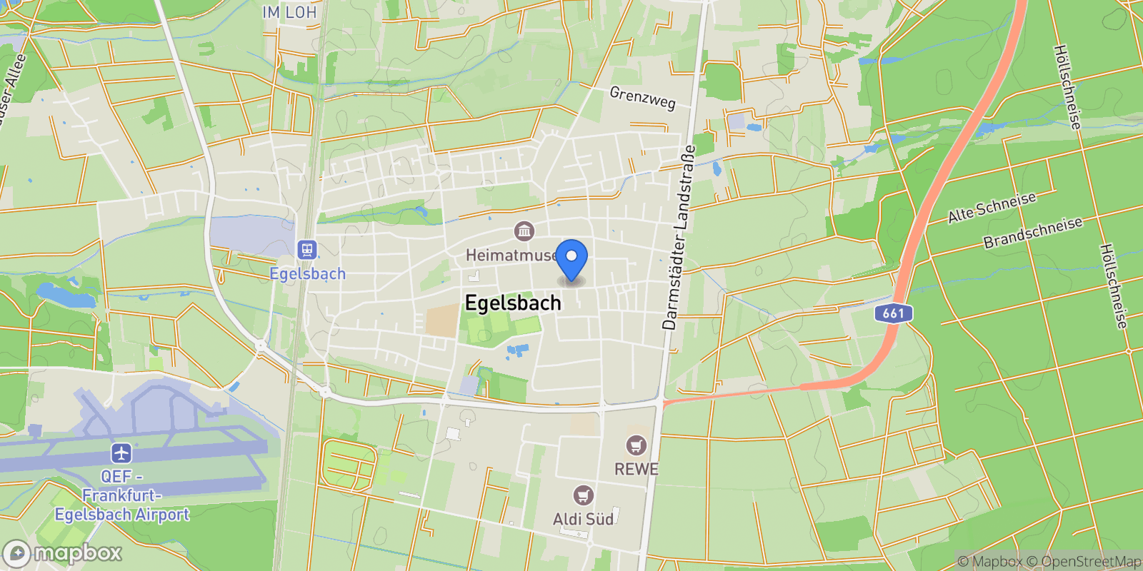 Map showing Langen, Hessen, Germany.