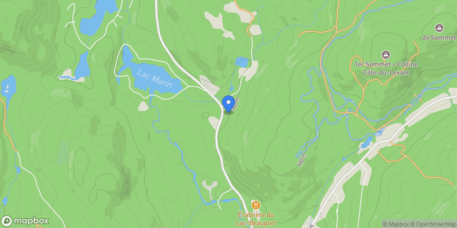 Map showing 276 Ch. des Lacs, Lac-Beauport, QC G3B1C4, Lac-Beauport, Quebec, Canada.