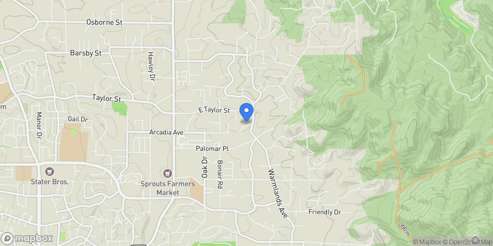 Map showing 1522 Maxwell Lane, Vista, California, United States.