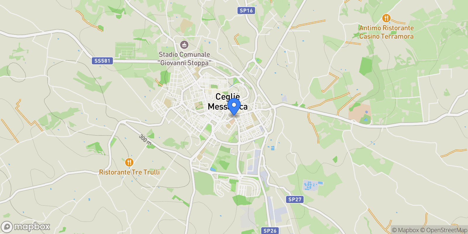 Map showing Ceglie Messapica, Apulia, Italy.
