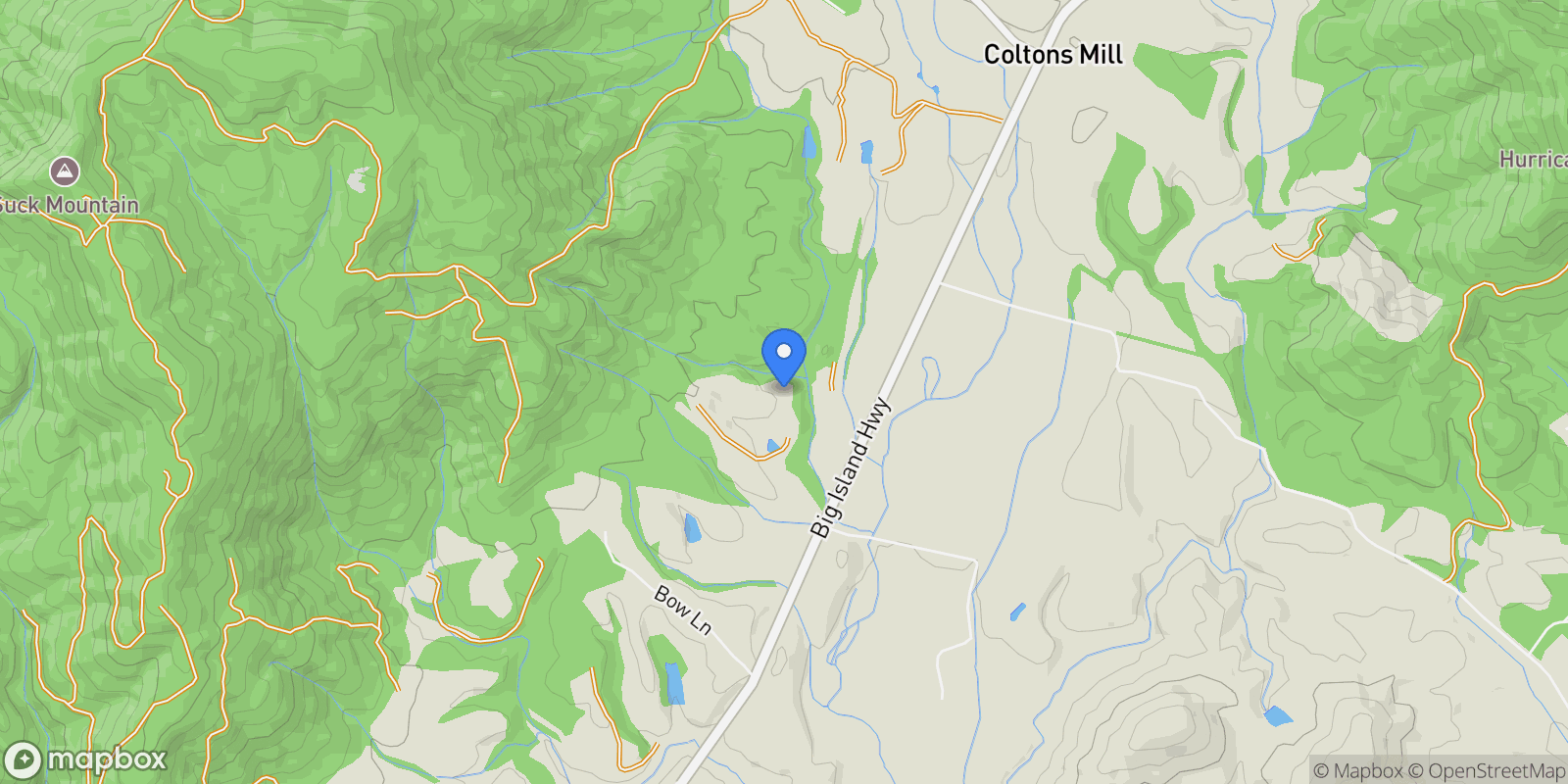 Map showing 8028  Big Island Hwy, Bedford, VA, 24523, USA, Bedford, Virginia, United States.