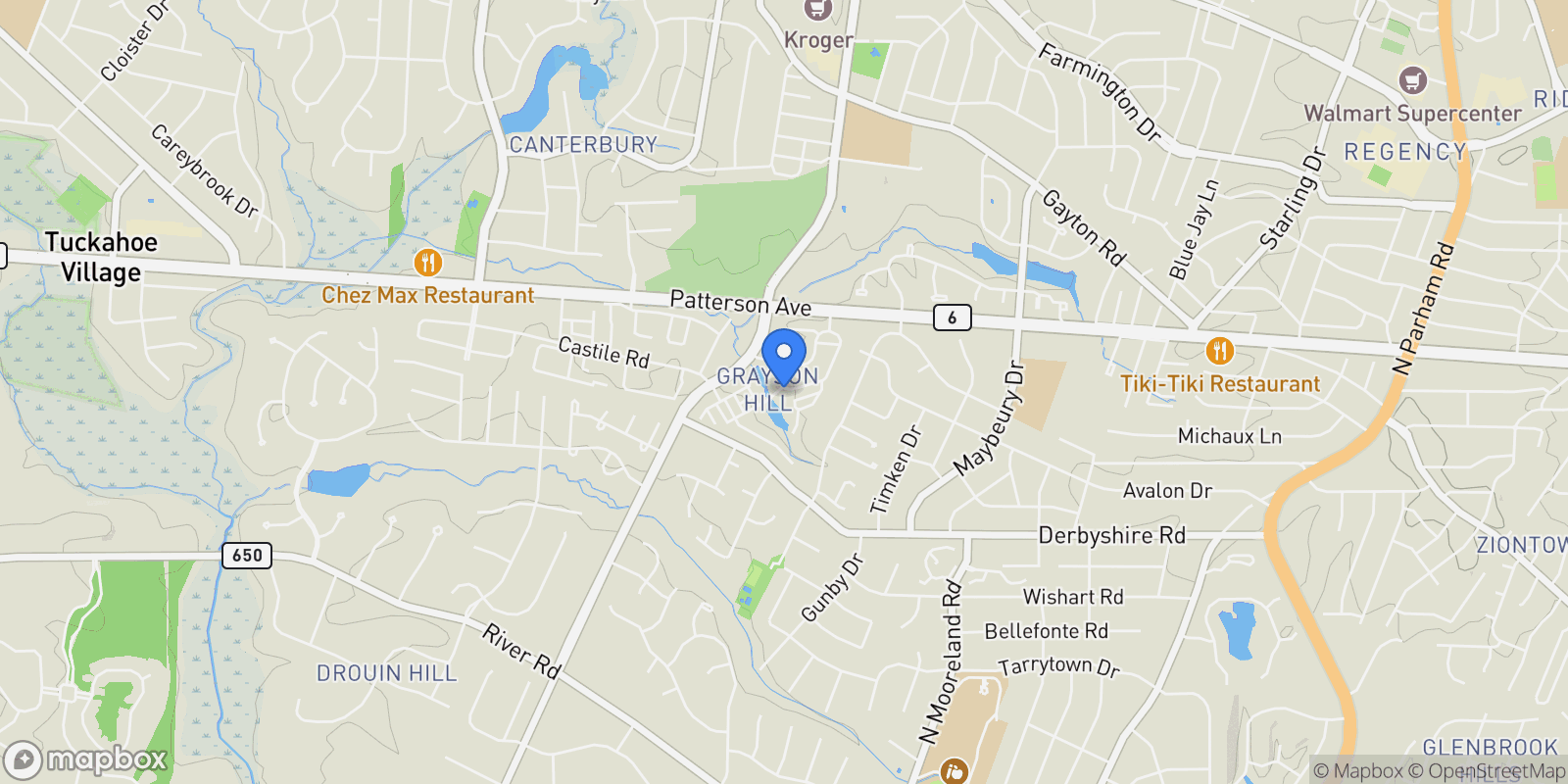 Map showing 1134  Marney Ct, Henrico, VA, 23229, USA, Tuckahoe, Virginia, United States.