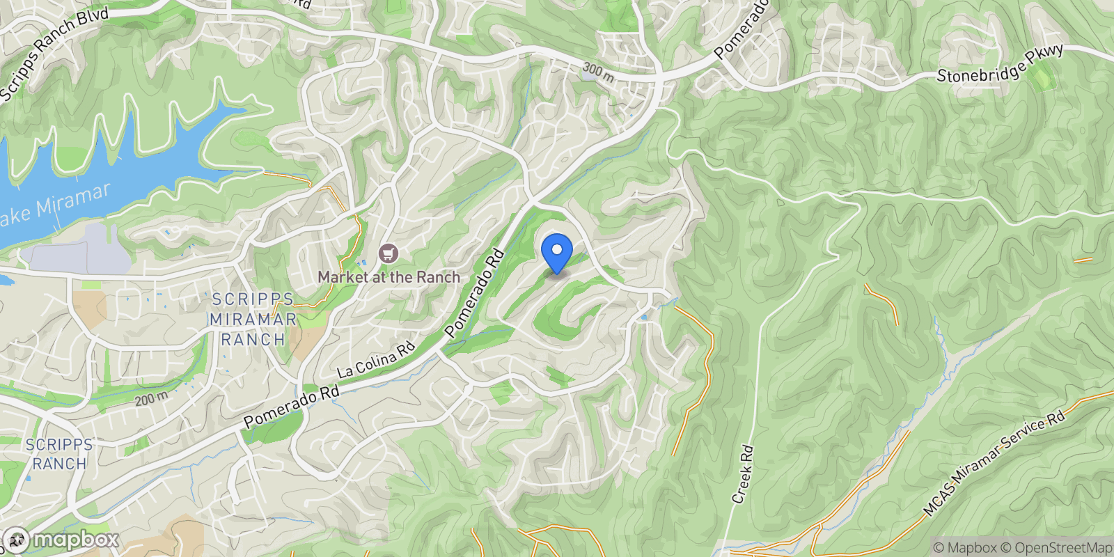 Map showing 10494 Livewood Way, San Diego, California, United States.