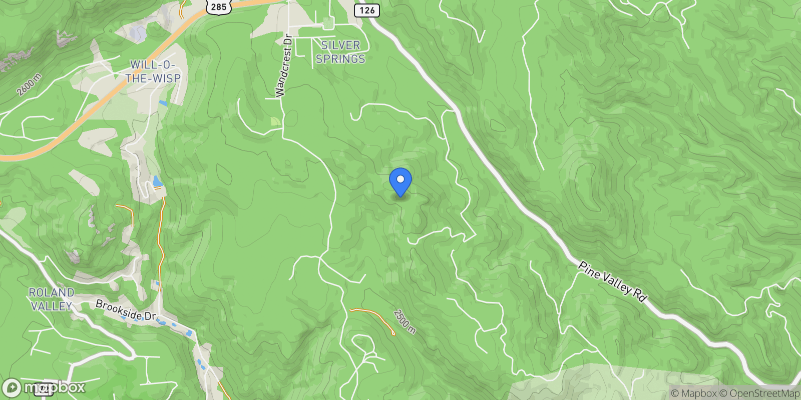 Map showing 33958 Running Bear Trail, Ojo Caliente, New Mexico, United States.