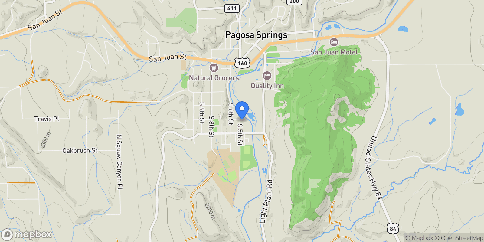 Map showing 502 South 5th Street C-1 , Pagosa Springs, CO 81147, Pagosa Springs, Colorado, United States.
