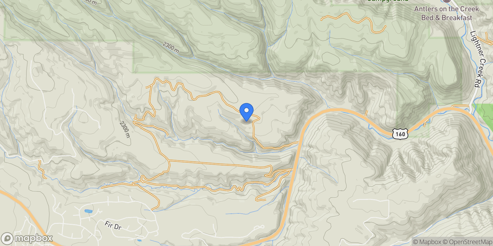 Map showing 351 Cherry Gulch Rd , Durango, CO 81301, Durango, Colorado, United States.