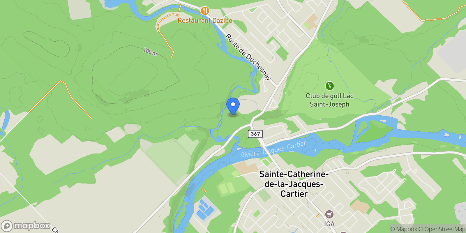 Map showing 4 Route St-Denys-Garneau, Sainte-Catherine-de-la-Jacques-Cartier, QC G3N0T4, Sainte-Catherine-de-la-Jacques-Cartier, Quebec, Canada.