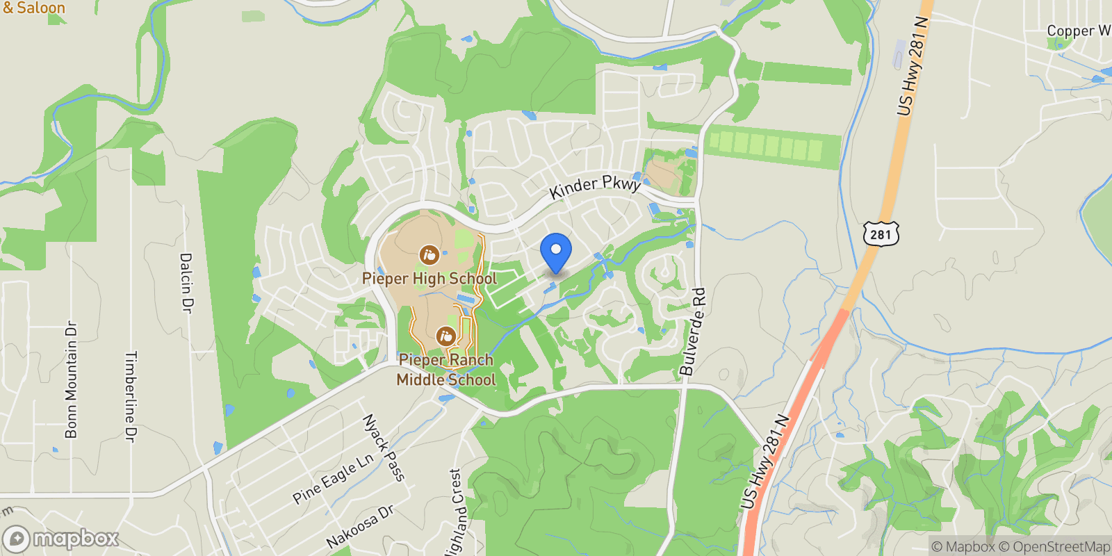 Map showing 28403 Vario Ln, San Antonio, TX 78260, San Antonio, Texas, United States.