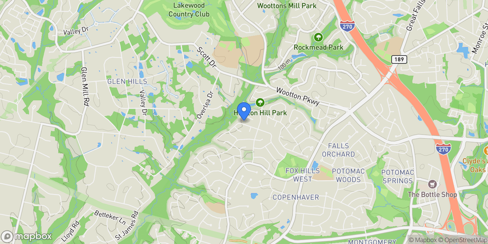 Map showing 9013 WANDERING TRAIL DR, POTOMAC, MD, 20854, USA, Rockville, Maryland, United States.