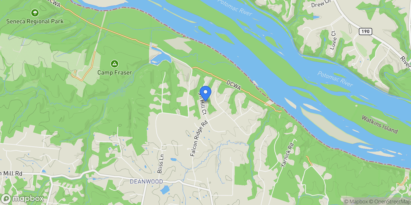 Map showing 10112 HIGH HILL CT, GREAT FALLS, VA, 22066, USA, Great Falls, Virginia, United States.