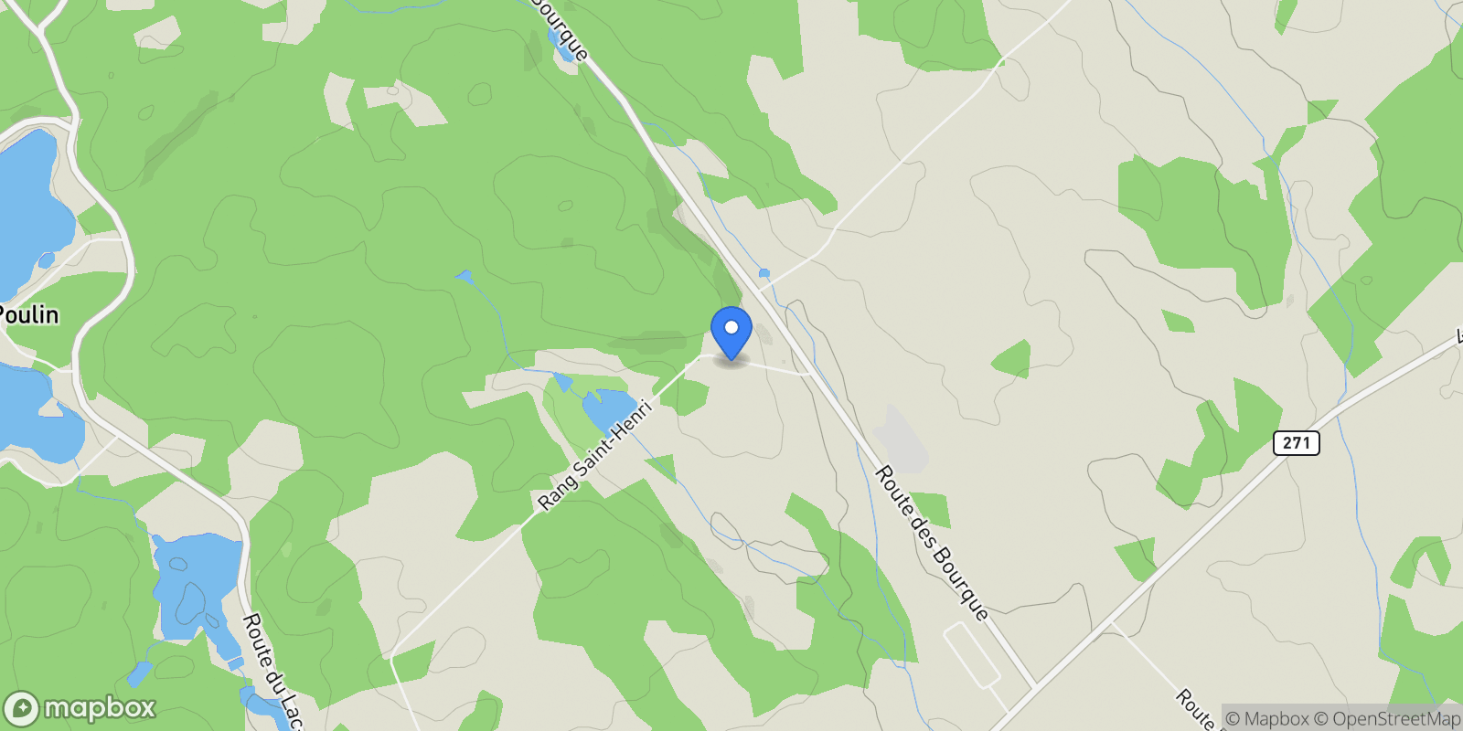 Map showing 571-575 Rg St-Henri, Saint-Benoît-Labre, QC G0M1P0, Saint-Benoît-Labre, Quebec, Canada.