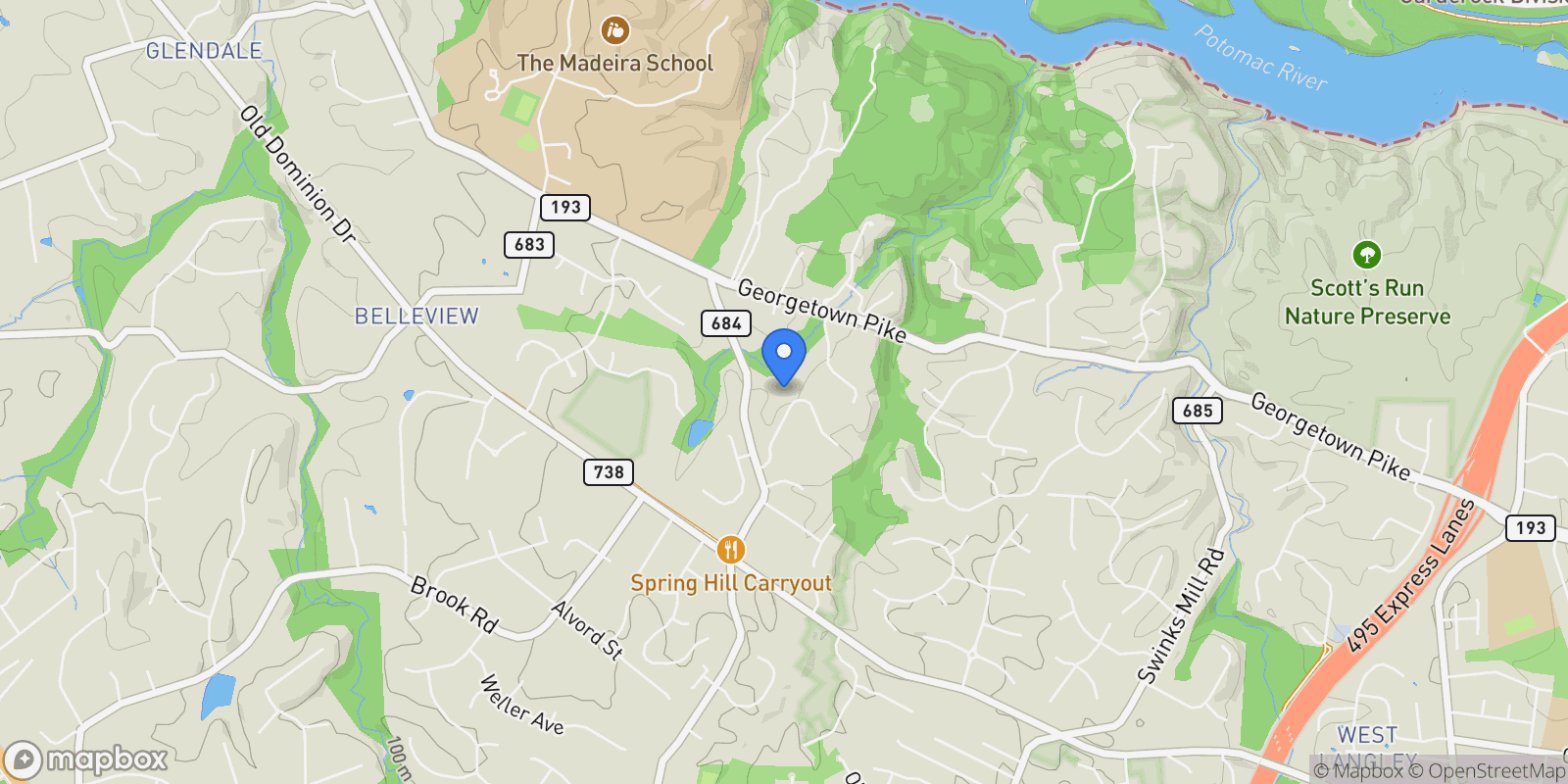 Map showing 8014 GREENWICH WOODS DR, MCLEAN, VA, 22102, USA, McLean, Virginia, United States.