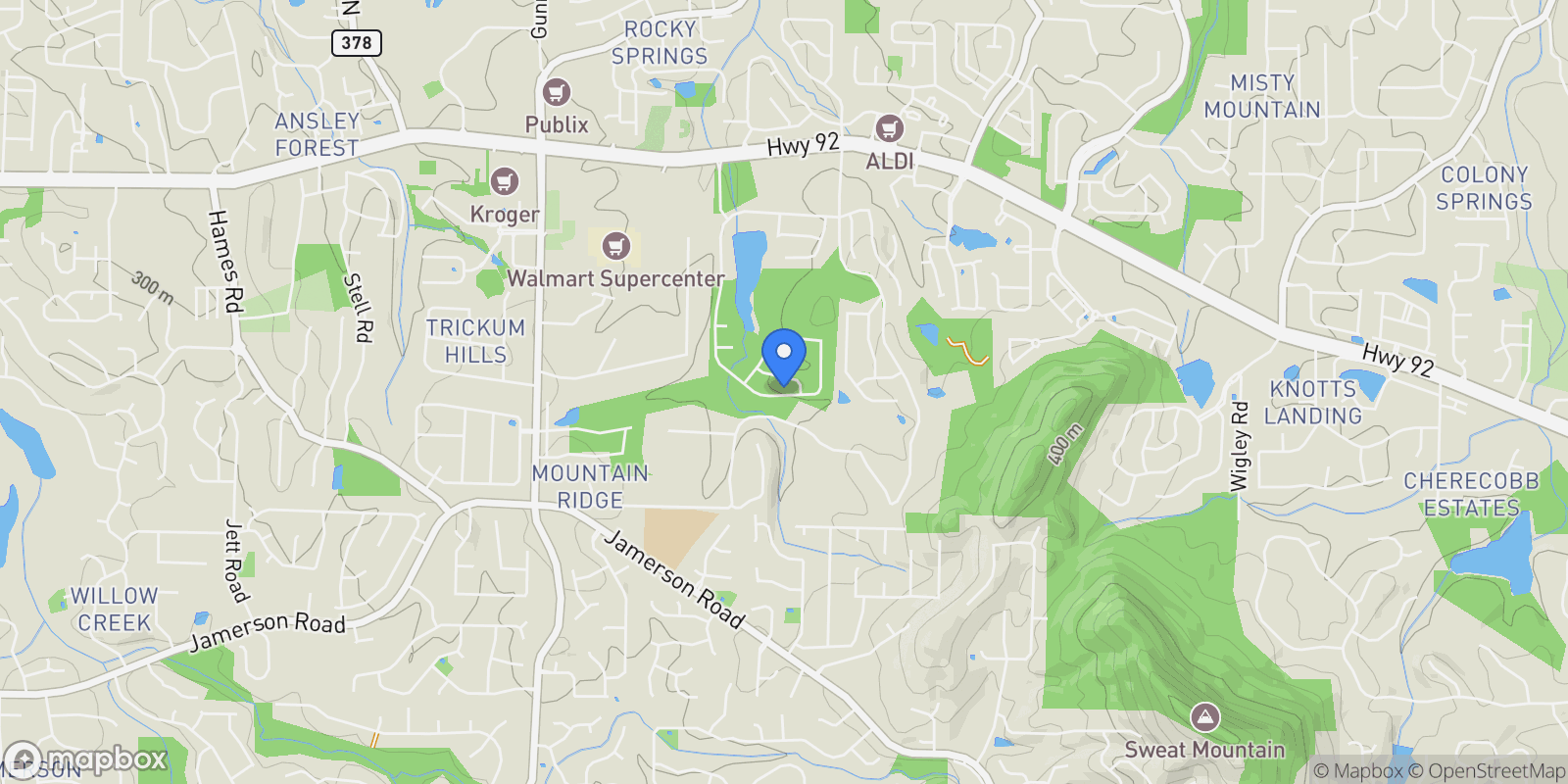Map showing 209 LAKESTONE Parkway, Woodstock, Georgia, United States.