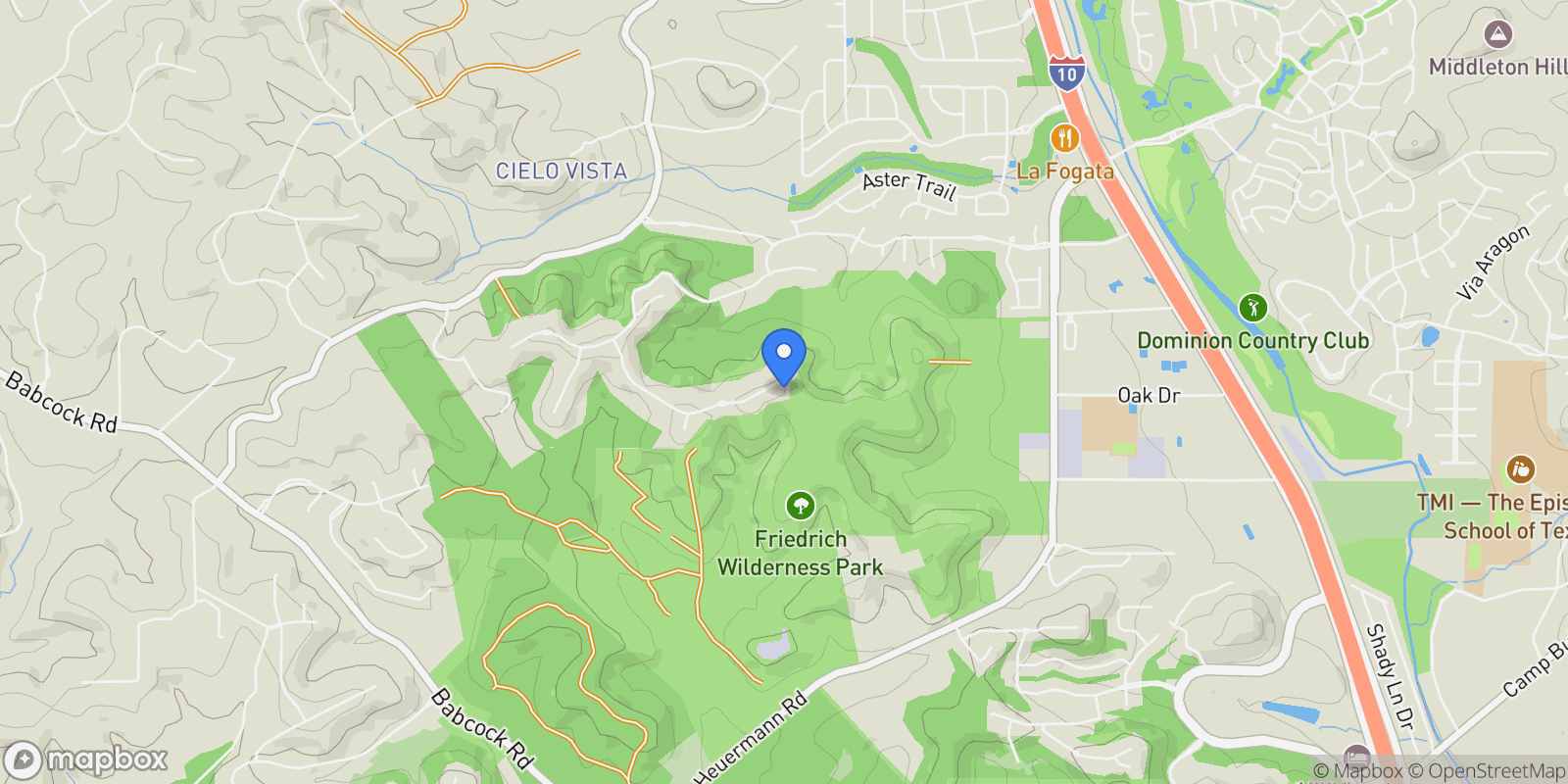 Map showing 7810 Vanity, San Antonio, TX 78256, San Antonio, Texas, United States.