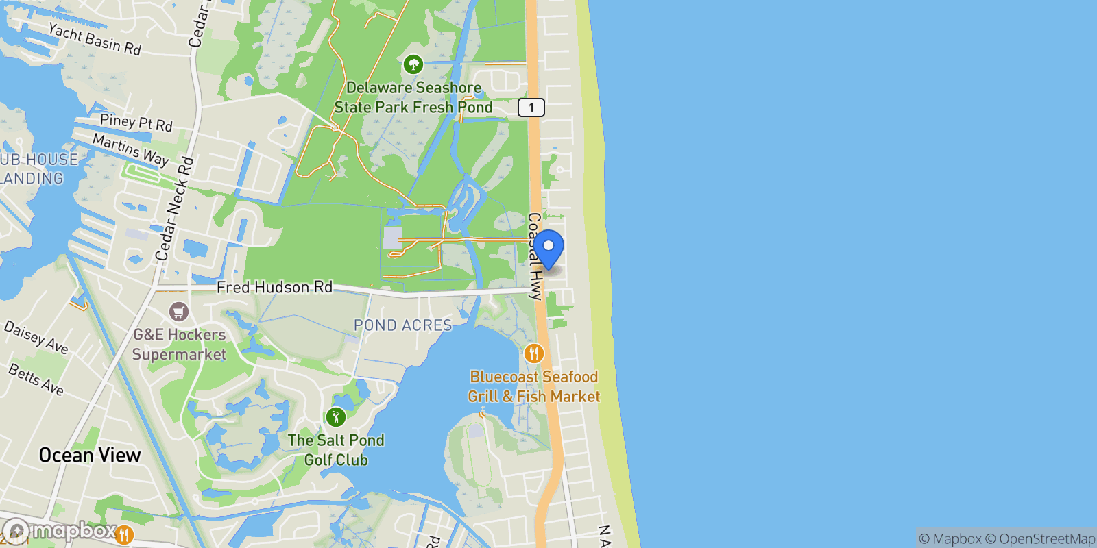 Map showing 39692 KITTIWAKE DR, NORTH BETHANY, DE, 19930, USA, Bethany Beach, Delaware, United States.