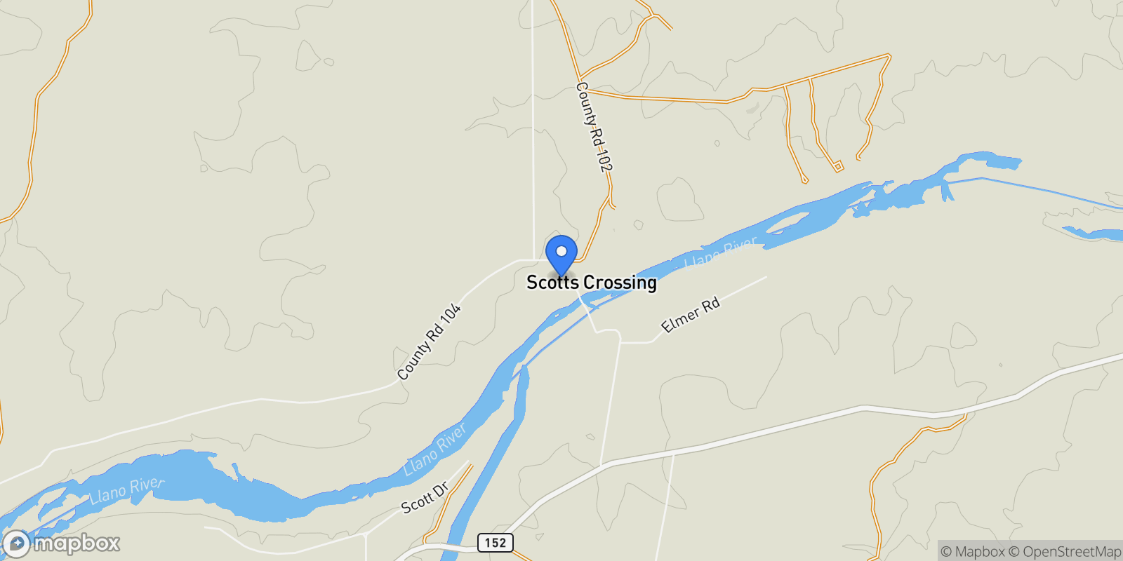 Map showing 1694 County Road 102, Llano, TX 78643, Llano, Texas, United States.