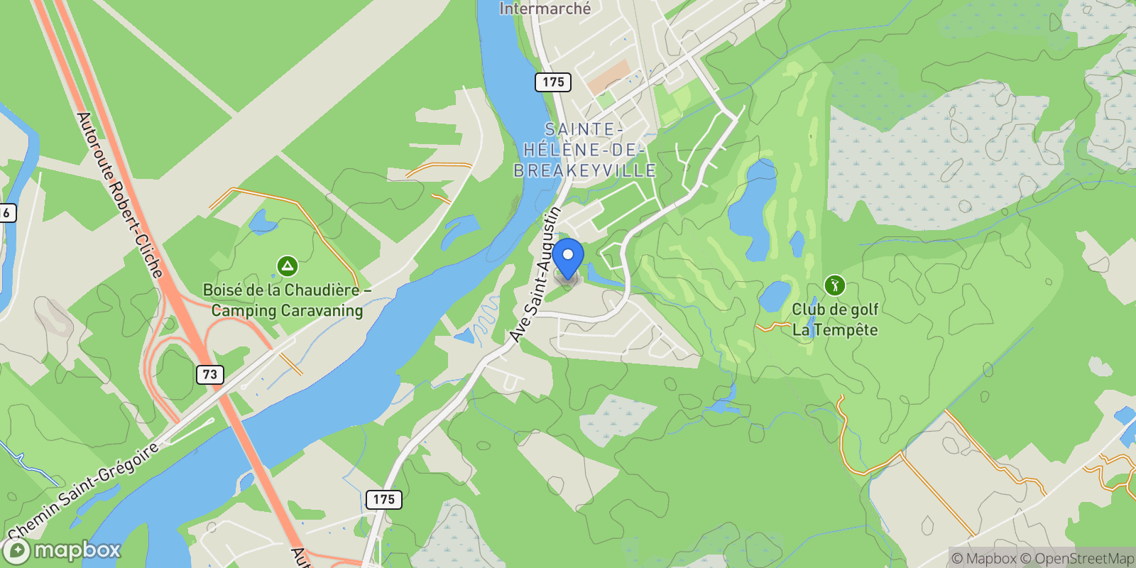 Map showing 3730 Av. St-Augustin, Chutes-de-la-Chaudière-Est, QC G6Z8H9, Levis, Quebec, Canada.