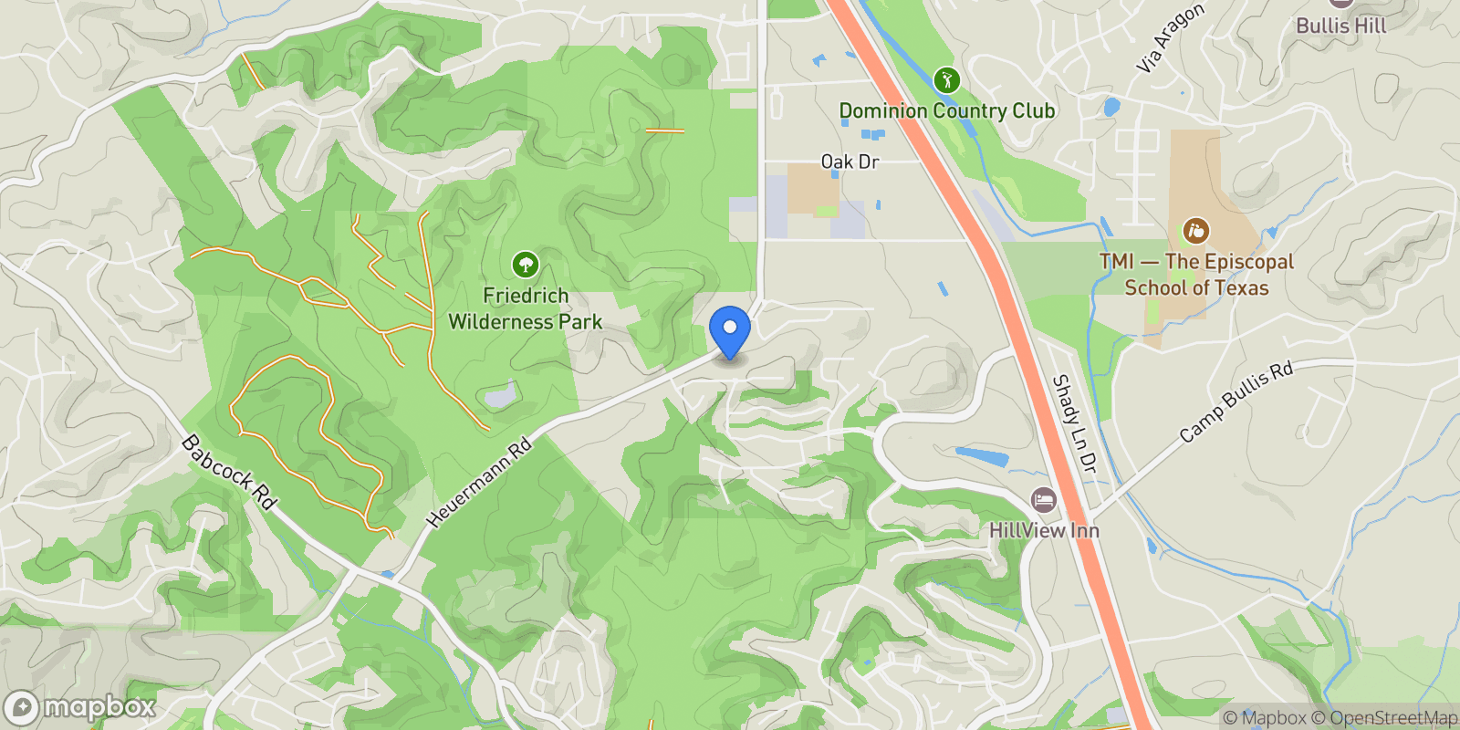 Map showing 7218 Terra Falls Unit 102, San Antonio, TX 78256, San Antonio, Texas, United States.