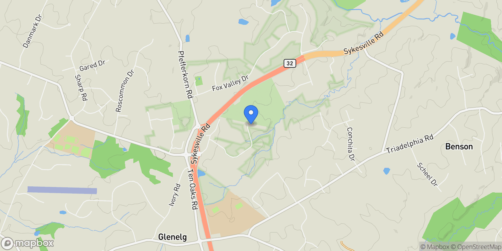 Map showing 13531 JULIA MANOR WAY, WEST FRIENDSHIP, MD, 21794, USA, West Friendship, Maryland, United States.