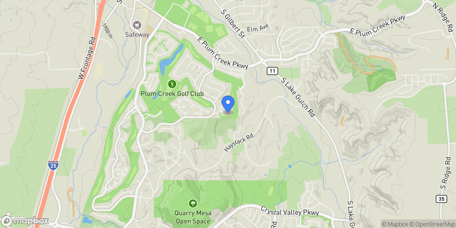 Map showing 2131 Kahala Circle, Castle Rock, Colorado, United States.