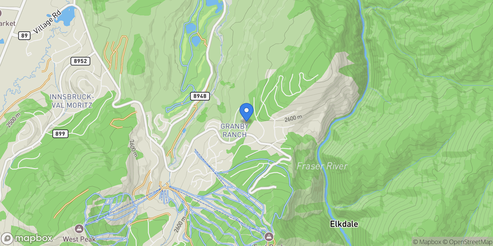 Map showing 502 Upper Ranch View Road, Granby, Colorado, United States.