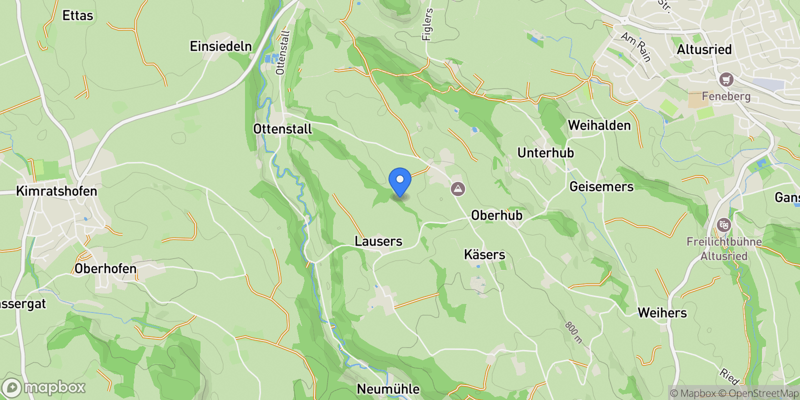 Map showing Altusried, Bavaria, Germany.