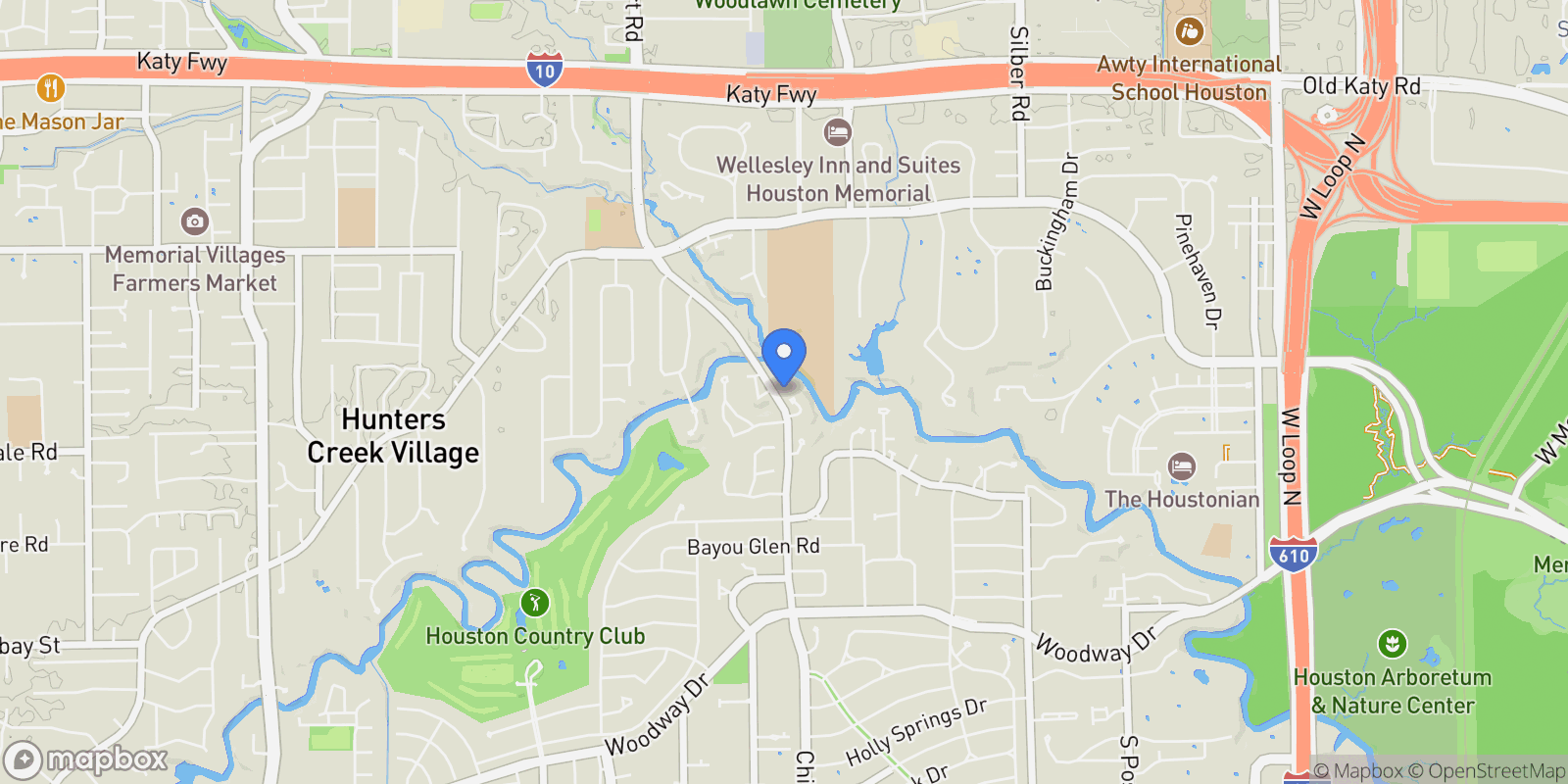 Map showing 5602 Indian Circle, Houston, Texas, United States.