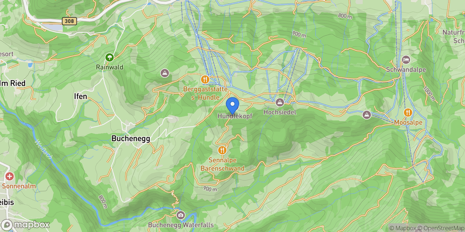 Map showing Oberstaufen, Bavaria, Germany.