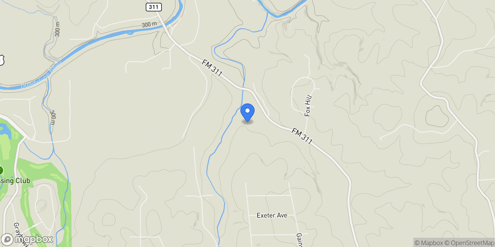 Map showing 6511 FM 311, Spring Branch, TX 78070, Spring Branch, Texas, United States.