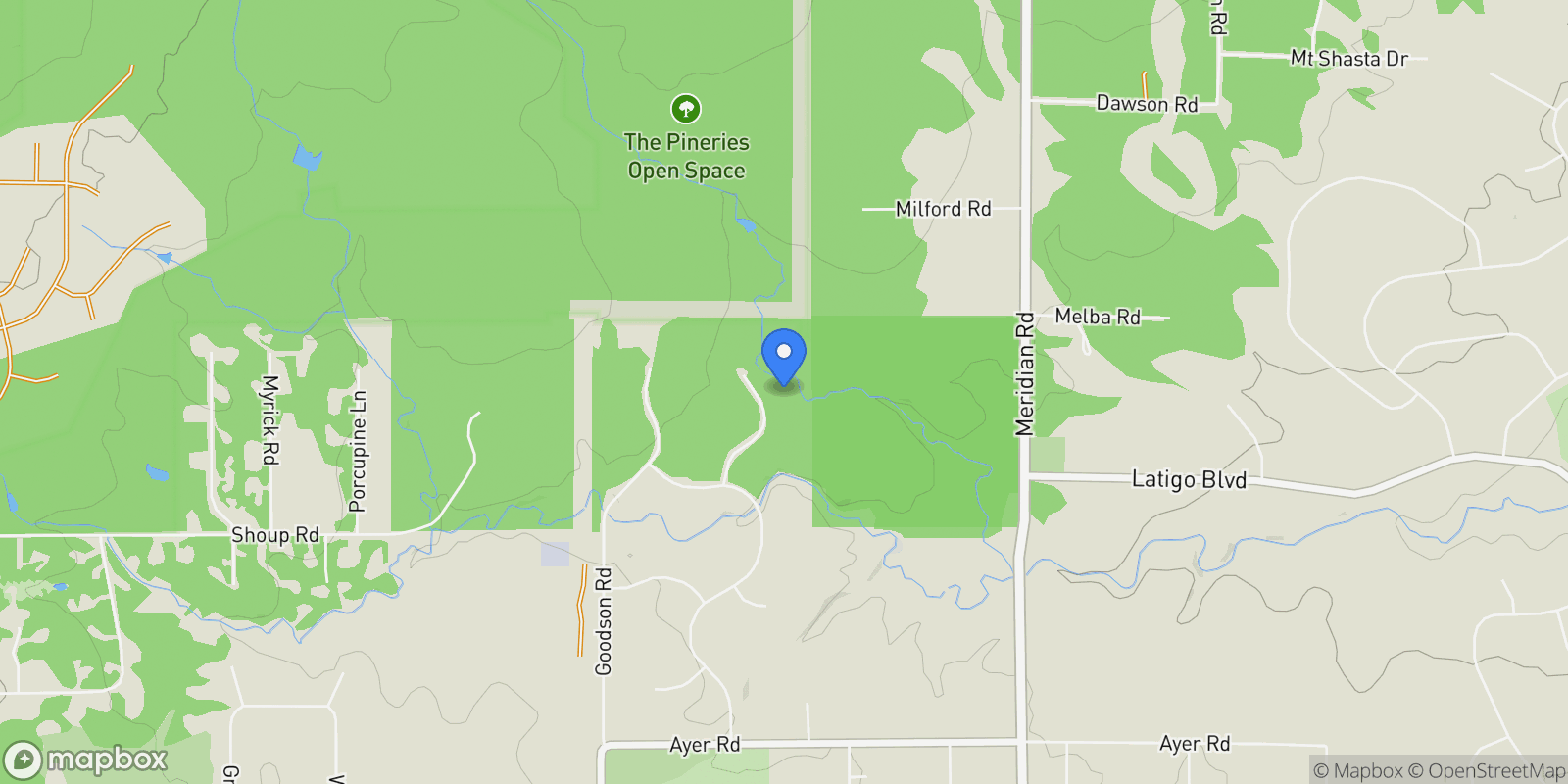 Map showing 12683 Fulford Court, Colorado Springs, Colorado, United States.