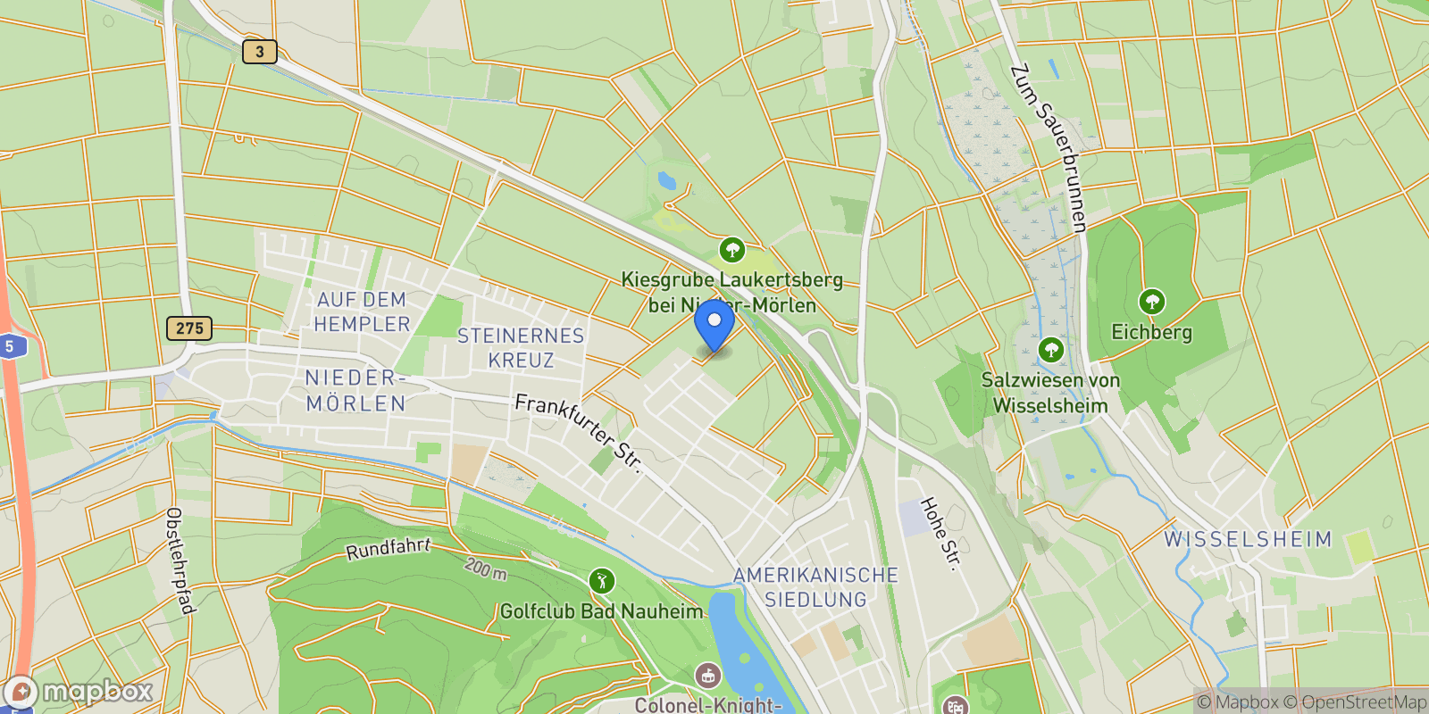 Map showing Bad Nauheim, Hessen, Germany.